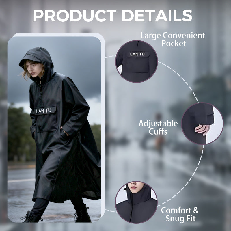 đ” 60% DE RĂDUCTION ! đ§ïž Veste ImpermĂ©able Scooter Ă Capuche - Protection contre la Pluie et le Vent, Pliable et LĂ©ger pour Trajets Urbains đïžđŠ