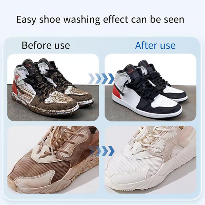Nettoyant moussant universel portable sans rinçage pour chaussures
