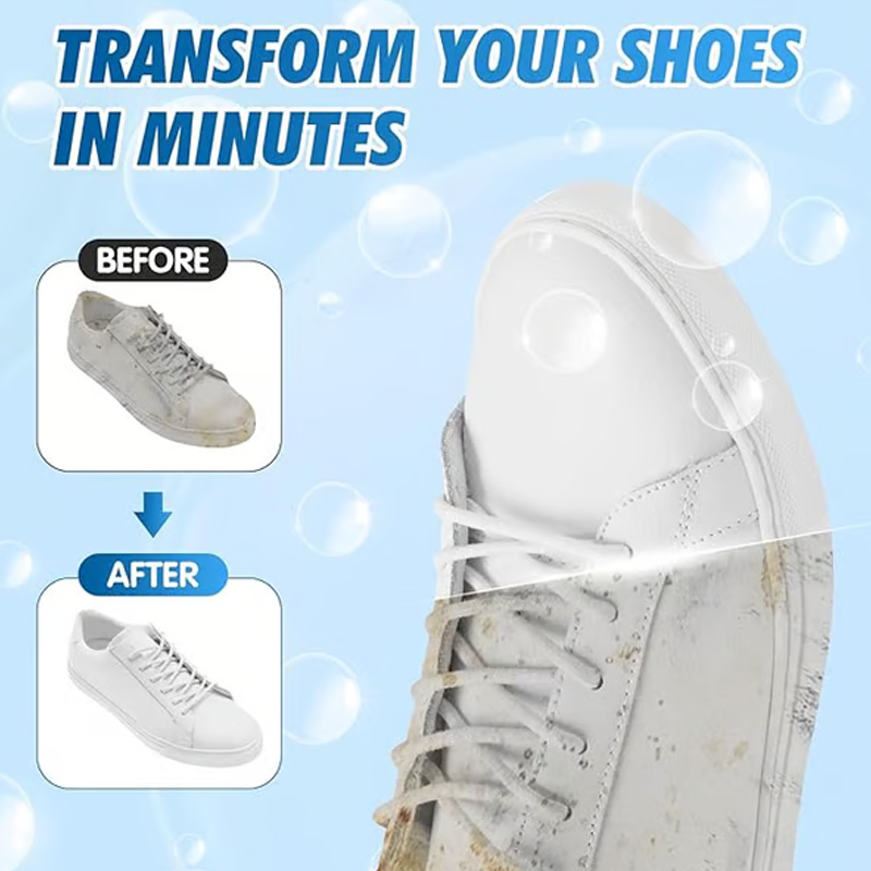 Nettoyant moussant universel portable sans rinçage pour chaussures