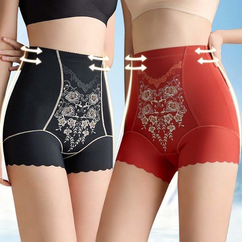 Culotte Gainante Brodée à Taille Haute pour Femme