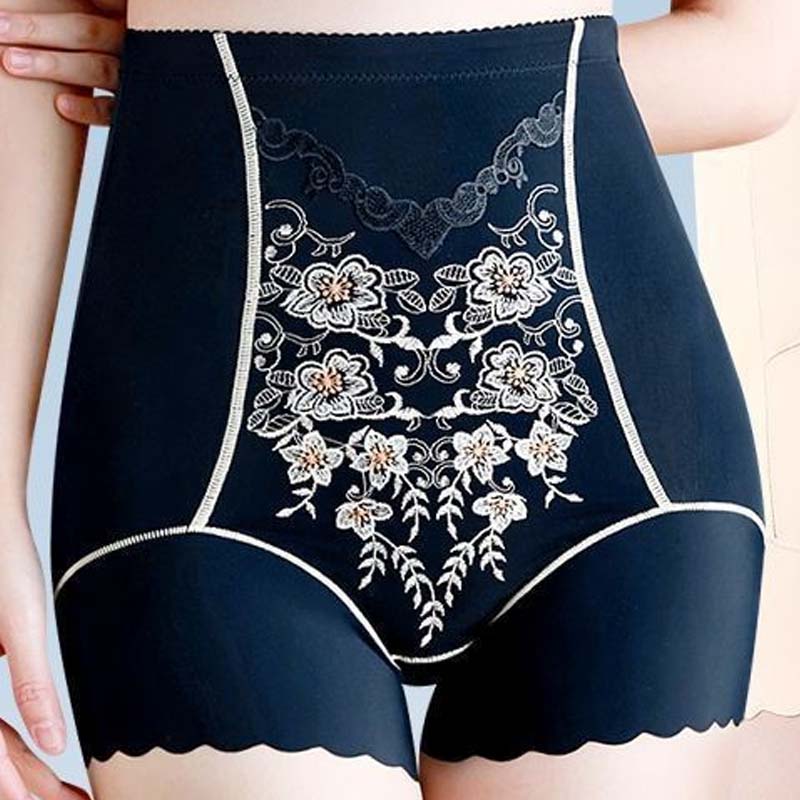 Culotte Gainante Brodée à Taille Haute pour Femme