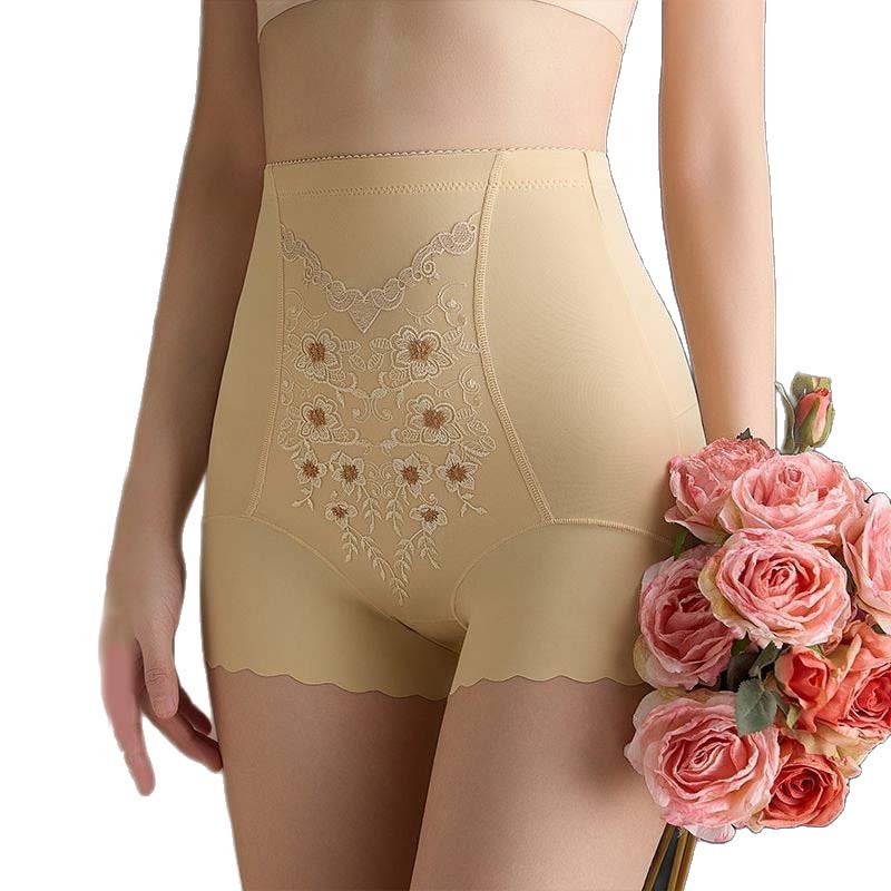 Culotte Gainante Brodée à Taille Haute pour Femme