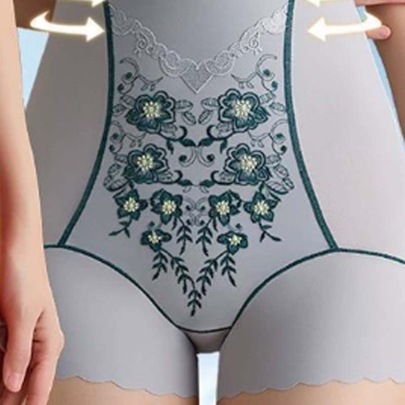 Culotte Gainante Brodée à Taille Haute pour Femme