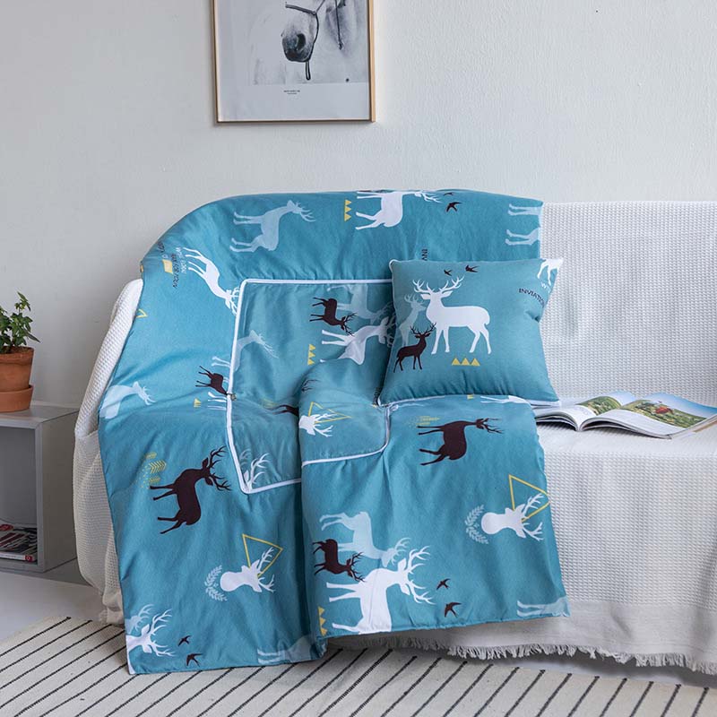 Couverture Oreiller Convertible 2-en-1 Douce et Stylée