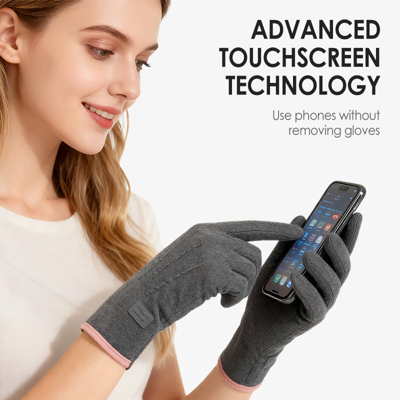 Gants chauds et coupe-vent avec fonction écran tactile et prise antidérapante