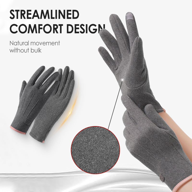 Gants chauds et coupe-vent avec fonction écran tactile et prise antidérapante