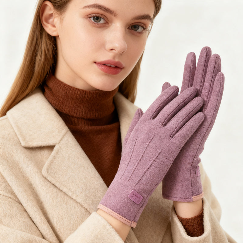 Gants chauds et coupe-vent avec fonction écran tactile et prise antidérapante
