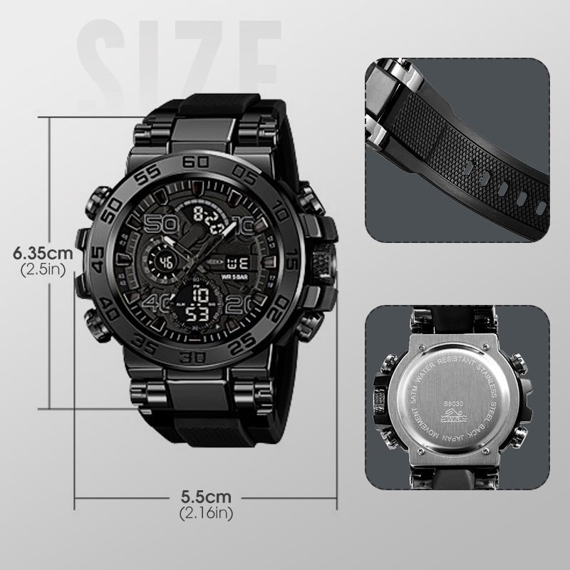 Montre digitale multifonctionnelle LED étanche