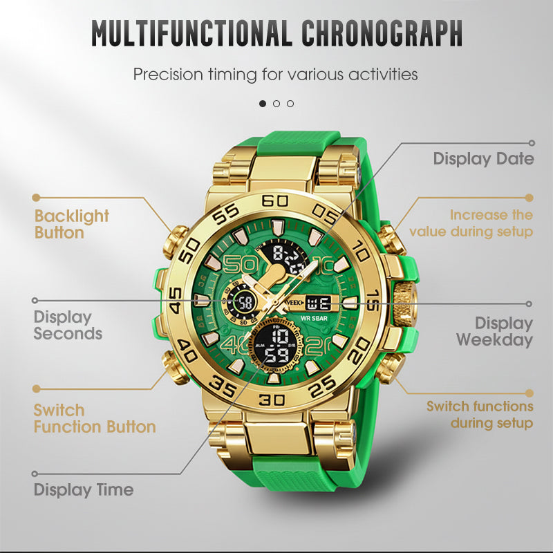 Montre digitale multifonctionnelle LED étanche
