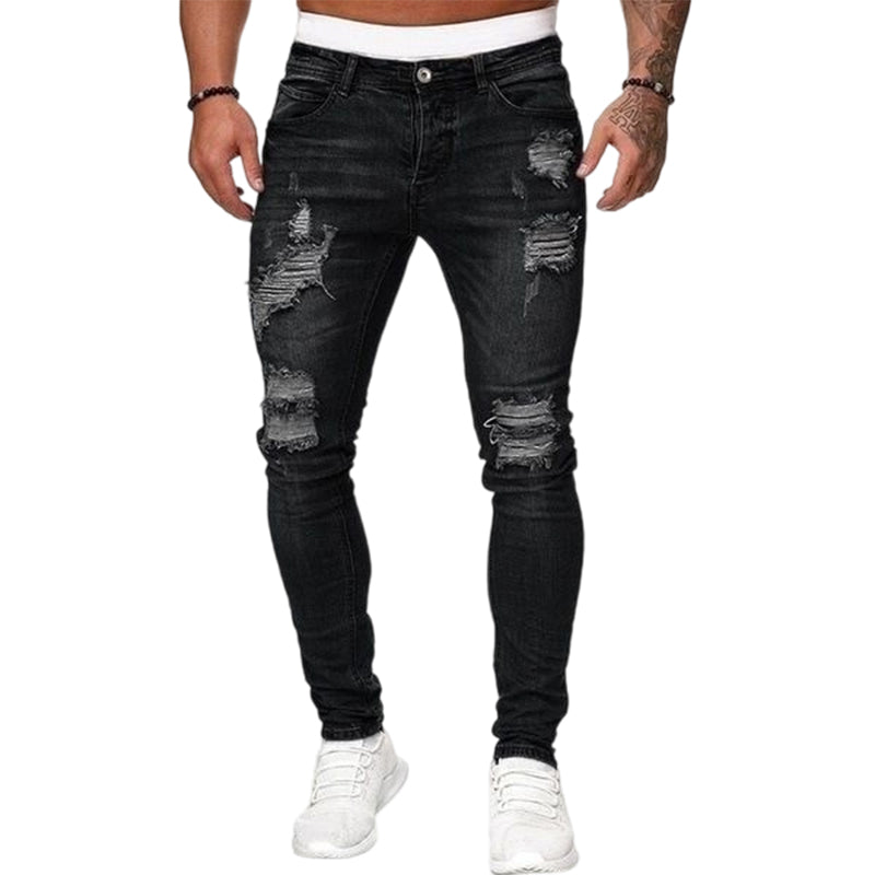 đ60 % DE RĂDUCTION ! đ„ Jean skinny dĂ©lavĂ© stylĂ© pour homme â Coupe slim fuselĂ©e, coton respirant et dĂ©tails dĂ©chirĂ©s tendance