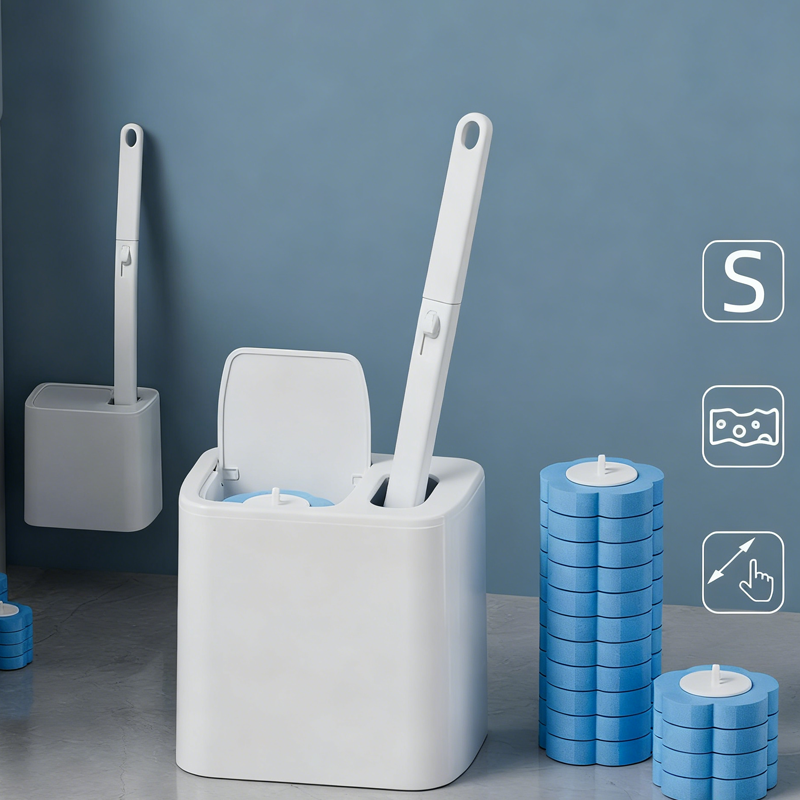 Ensemble de brosses de toilettes jetables avec 18 recharge