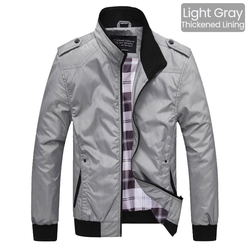 🧥50 % de réduction ! Veste Décontractée Business pour Homme – Coupe-vent élégant en nylon, poches multiples & col montant 🌬️💼