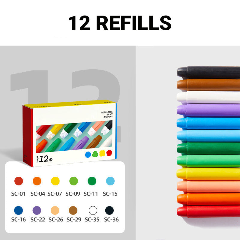 Coffret de pastels à l'huile lavables, à séchage rapide et non toxique