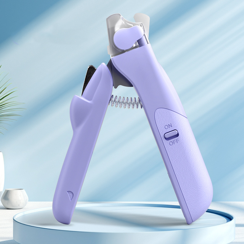 Coupe-ongles pour animaux avec lumière LED et lames en acier inoxydable