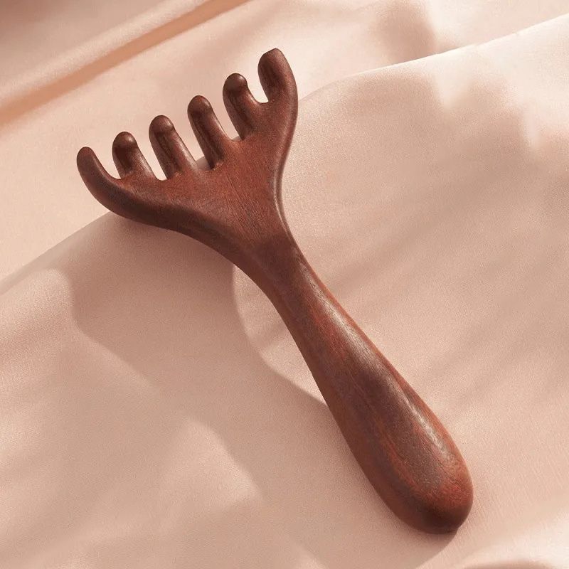 🛒 1 ACHETÉ = 1 OFFERT ! ✨ Peigne méridien 6 points – Masseur de cuir chevelu par acupression et épilateur, favorise la circulation et la relaxation, avec un design en bois naturel 🌿💆♀️.