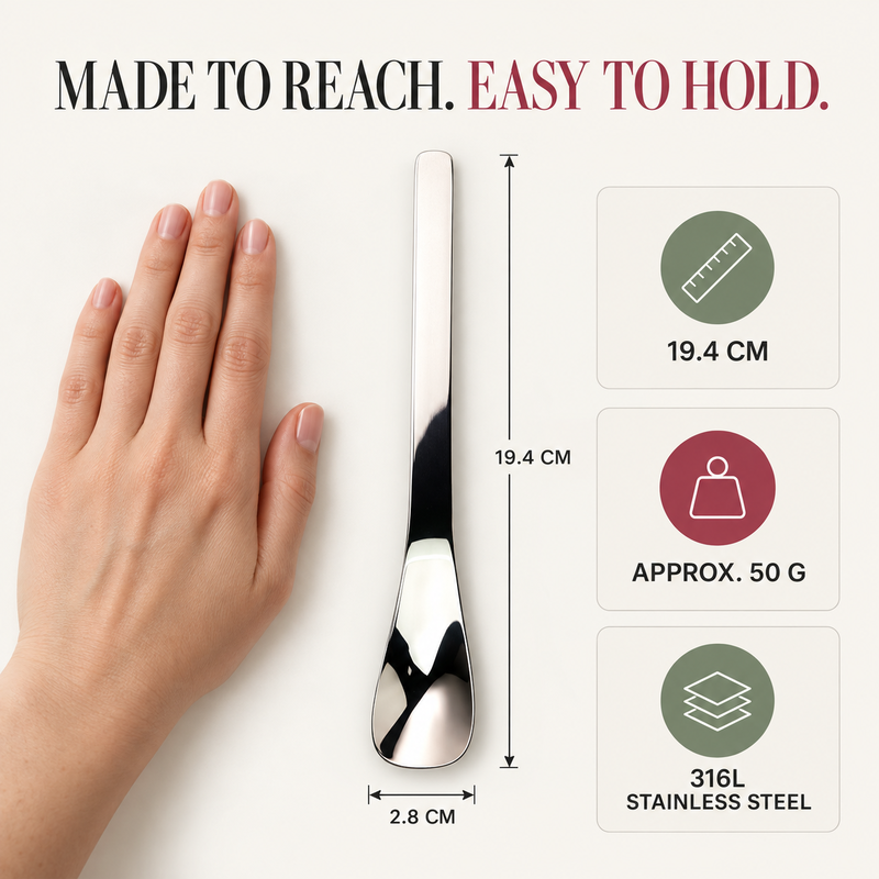 🔥‑50% Réduction ! Cuillère dessert acier inoxydable 🥄 Manche long ergonomique, résistante, idéale pour cuisiner et déguster ✨