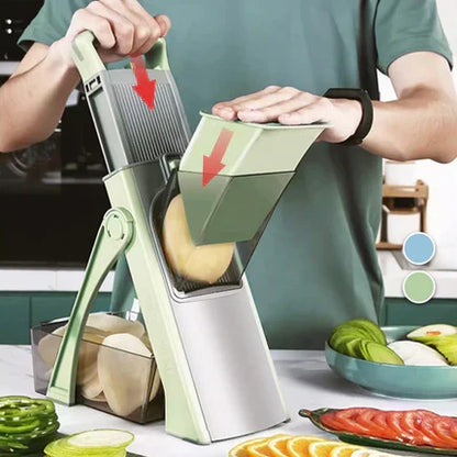 🥔 50% DE RÉDUCTION! 🔪 Mandoline de Cuisine Sécurisée – Tranches Multiples, Protection Doigts & Facile à Nettoyer 🥒