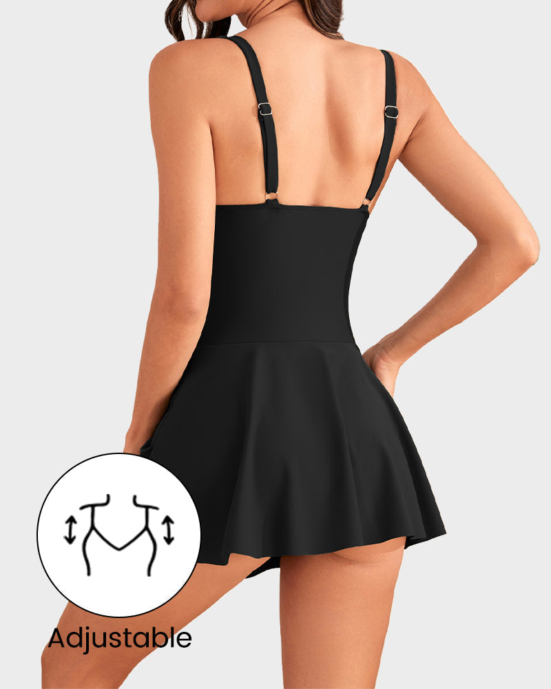 Dernière chance : 50 % de réduction ! Maillot de bain une pièce pour femme avec effet ventre plat et fermeture à boutons.