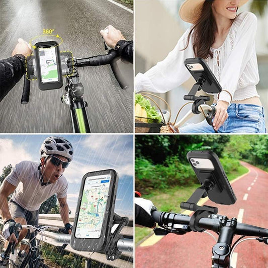 Support de téléphone portable étanche pour bicyclette et voiture électrique