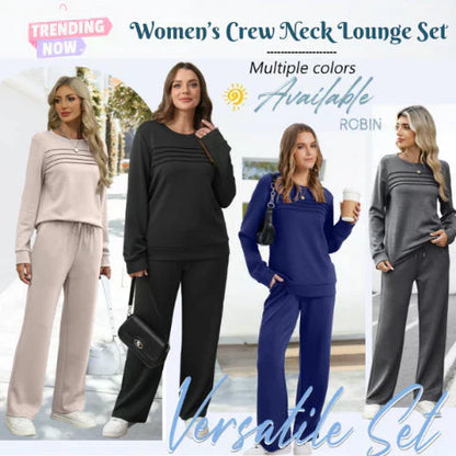 📢📢 50% de réduction !! ⏰ Ensemble Femme Confort – Haut ras du cou + pantalon à cordon ajustable 👕👖 | Doux, respirant & ultra-polyvalent ✨
