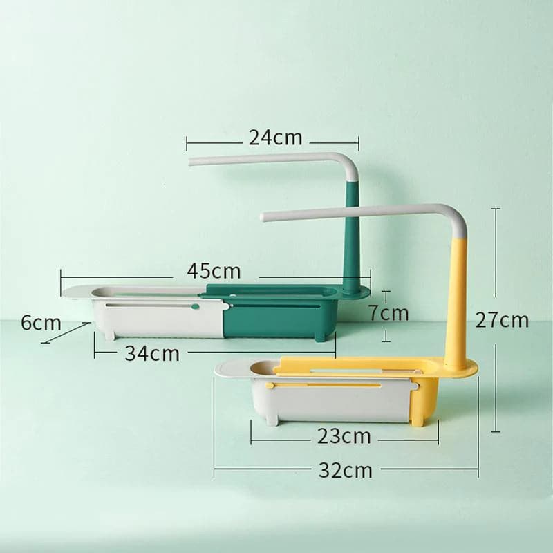 🍽️🧽 PROMO LIMITÉE 50% ! Égouttoir Évier Télescopique Portable – Longueur Réglable 32-45cm, Multifonction, Polypropylène, pour Vaisselle, Éponges & Ustensiles ✨