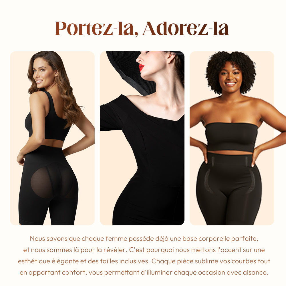 Short sculptant taille haute rehaussant les fesses