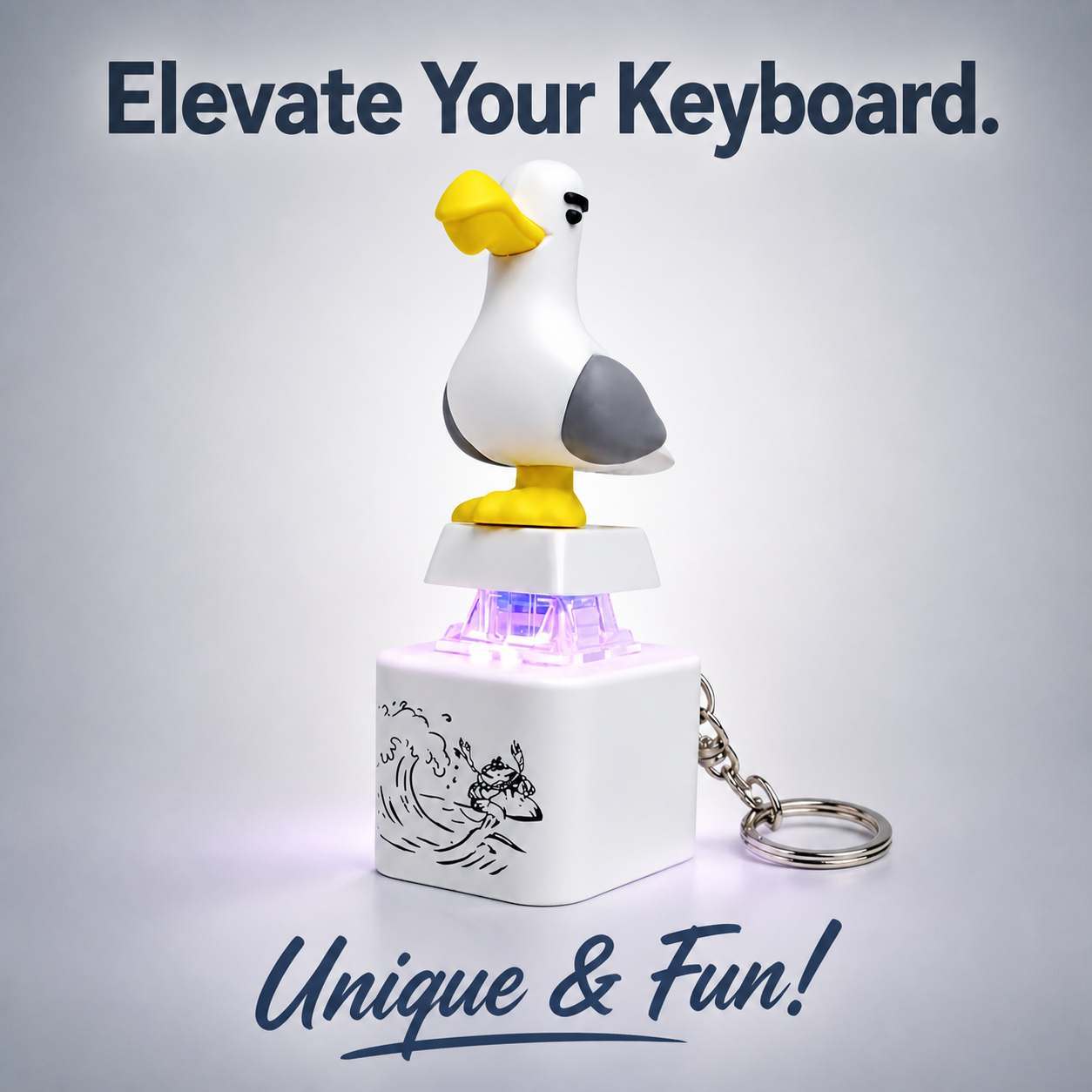 Porte-clés électronique lumineux activé par la voix Mine Bird