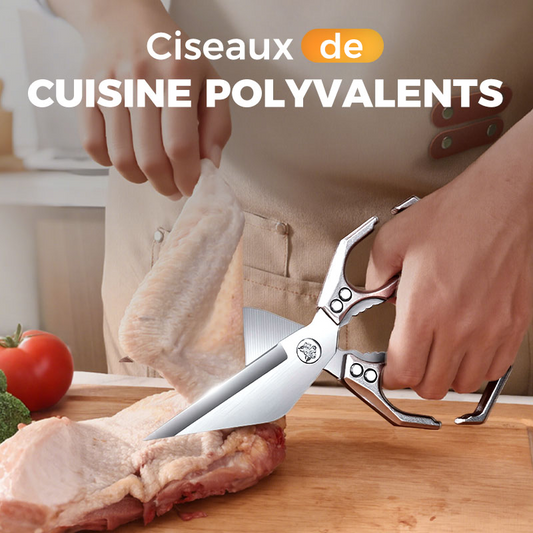 🔥50% de réduction ! Ciseaux de cuisine multifonctionnels et résistants – Acier inoxydable, démontables, anti-adhérents & parfaits pour viande, herbes, crustacés et plus ! 🦐🔪