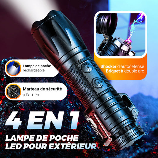 ⏳Réduction limitée de 50%💥🔦Lampe de poche multifonctionnelle rechargeable à lumière forte avec feu électrique⚡