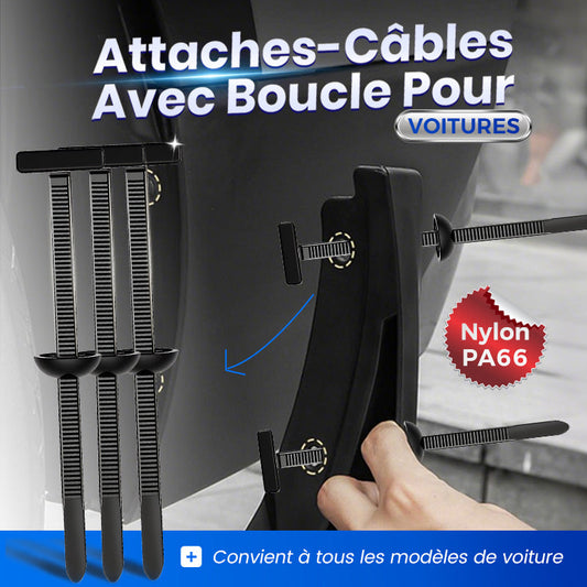 🧷 50% DE RÉDUCTION ! ✨ Boucle de Cravate Câble Universelle - Fixation Solide et Discrète pour Câbles de Bureau/Maison, Lot de 5 📏📦