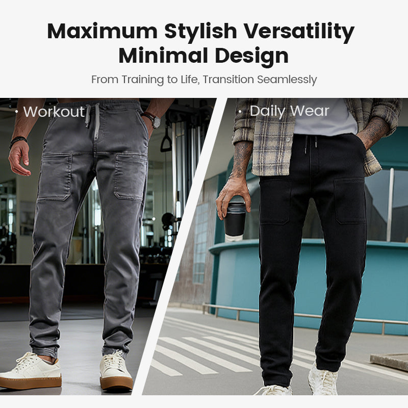 👖50 % DE RÉDUCTION🛠️MultiPants – Pantalon cargo durable avec de multiples poches et une grande élasticité