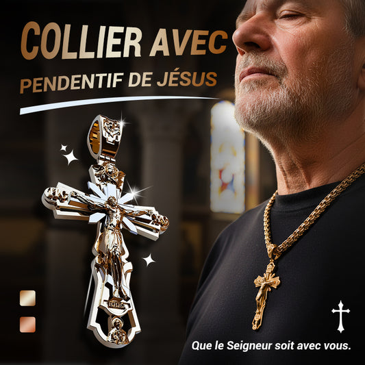 ⚡ Offre limitée - La force spirituelle à porter autour du cou !⌛Bénédiction du Pendentif du Saint Jésus