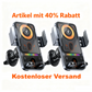 Support de téléphone rotatif intelligent et chargeur sans fil 2-en-1 pour voiture