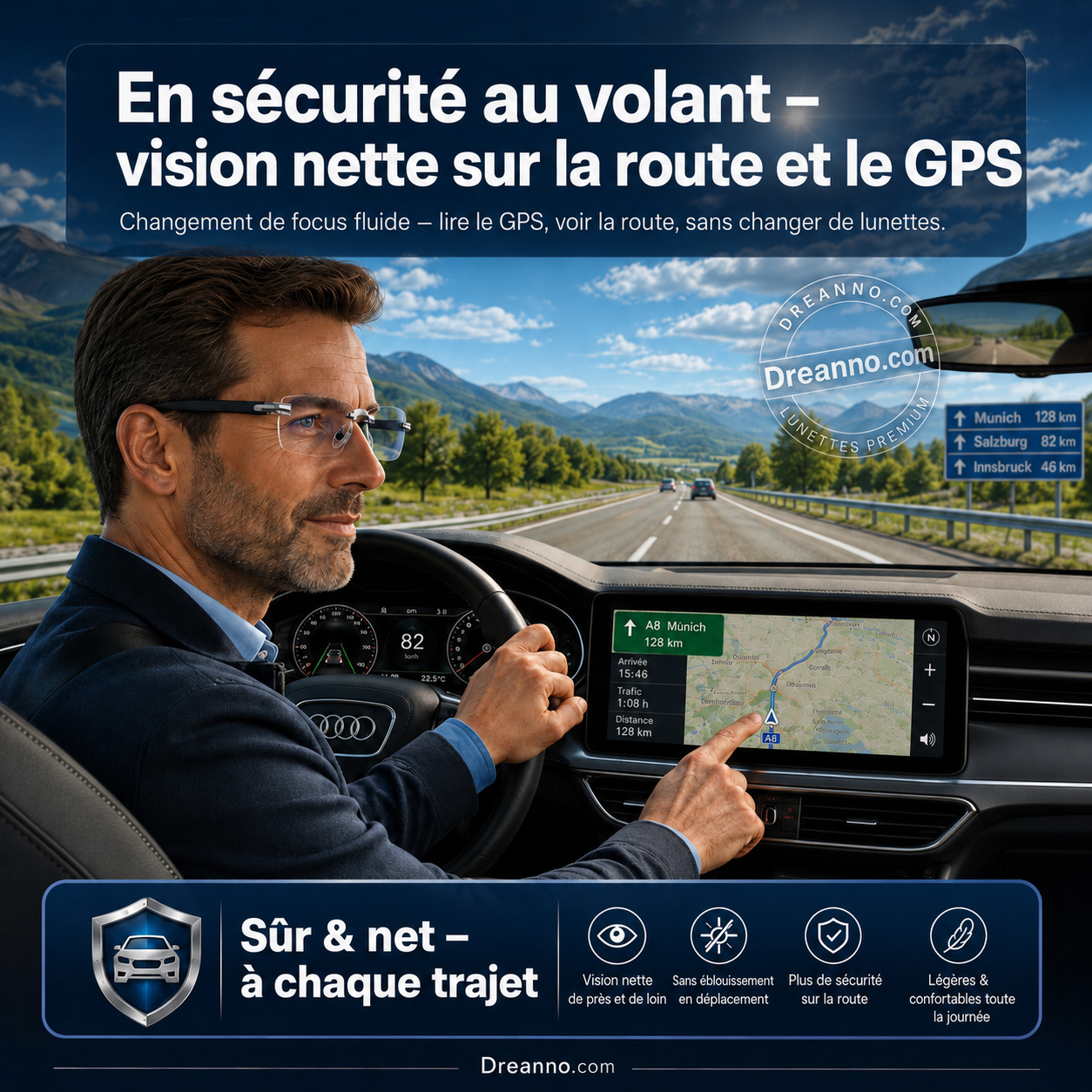 Lunettes de lecture sans monture, ultra-légères, à verres taillés en diamant