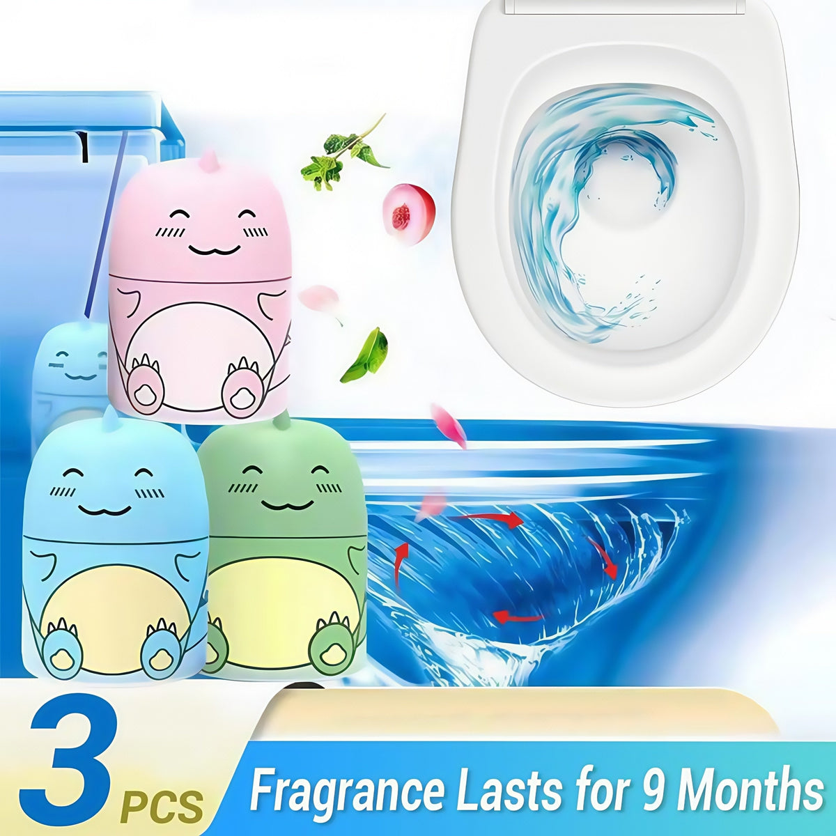 🚽 50 % DE RÉDUCTION MAINTENANT ! Bloc nettoyant automatique pour toilettes en formule longue durée – Nettoyage et désodorisation 2 en 1, à chaque chasse d’eau