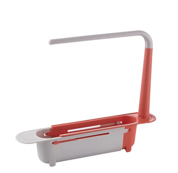 🍽️🧽 PROMO LIMITÉE 50% ! Égouttoir Évier Télescopique Portable – Longueur Réglable 32-45cm, Multifonction, Polypropylène, pour Vaisselle, Éponges & Ustensiles ✨