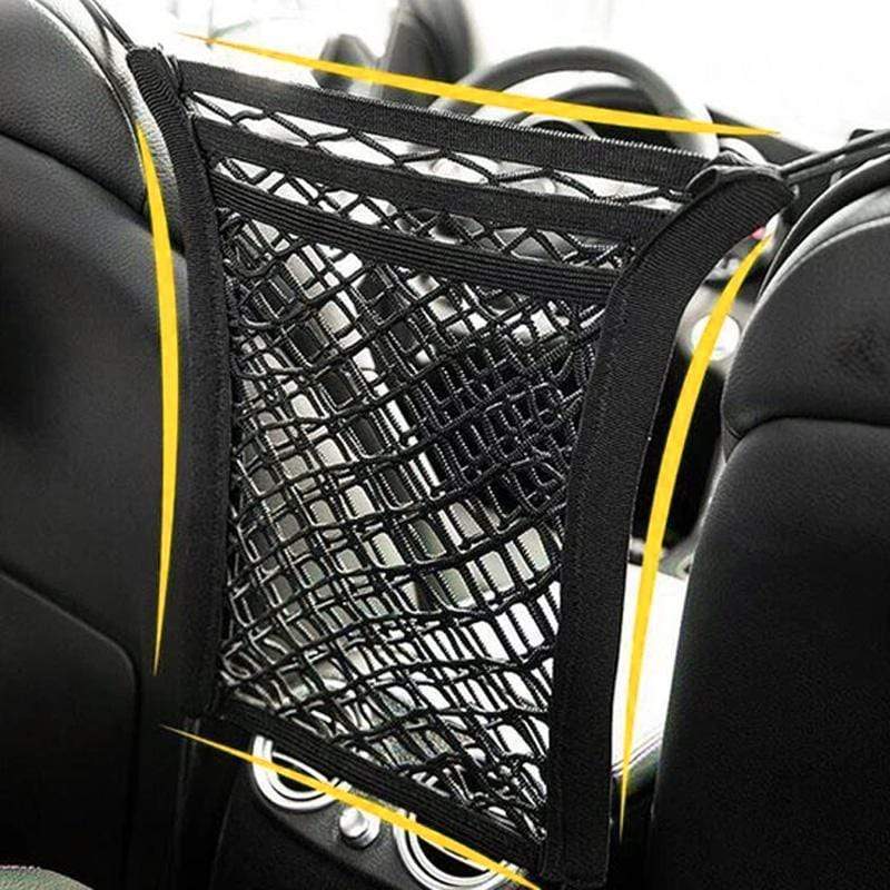 Sac de Coffre Universel en Filet Élastique – Tissu Oxford + Maille – 3 Couches – Petite/Grande Taille – Pour Rangement Voiture et Sécurité Enfants 🛡️