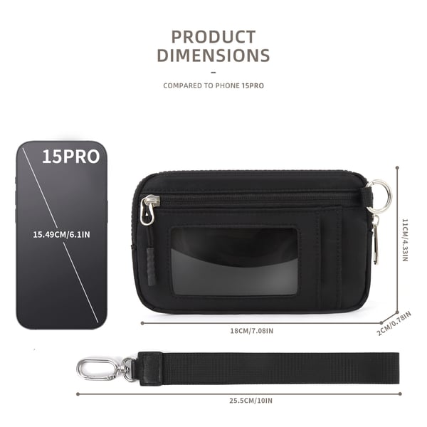 Portefeuille Élégant avec Dragonne pour Téléphone