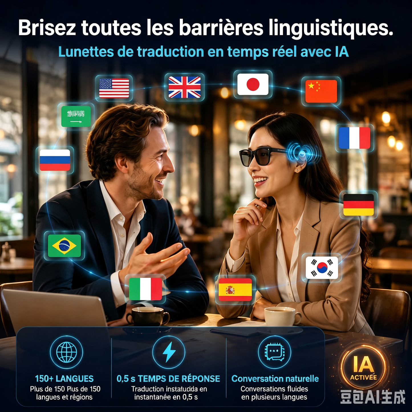 🥳 2026 : Disponible dès maintenant ! 🥳💞 Plus de 50 000 unités vendues ! 👓✨ 50 % de réduction ! Lunettes intelligentes IA : votre assistant personnel IA pour vos voyages et votre quotidien ! 🗣️🌍