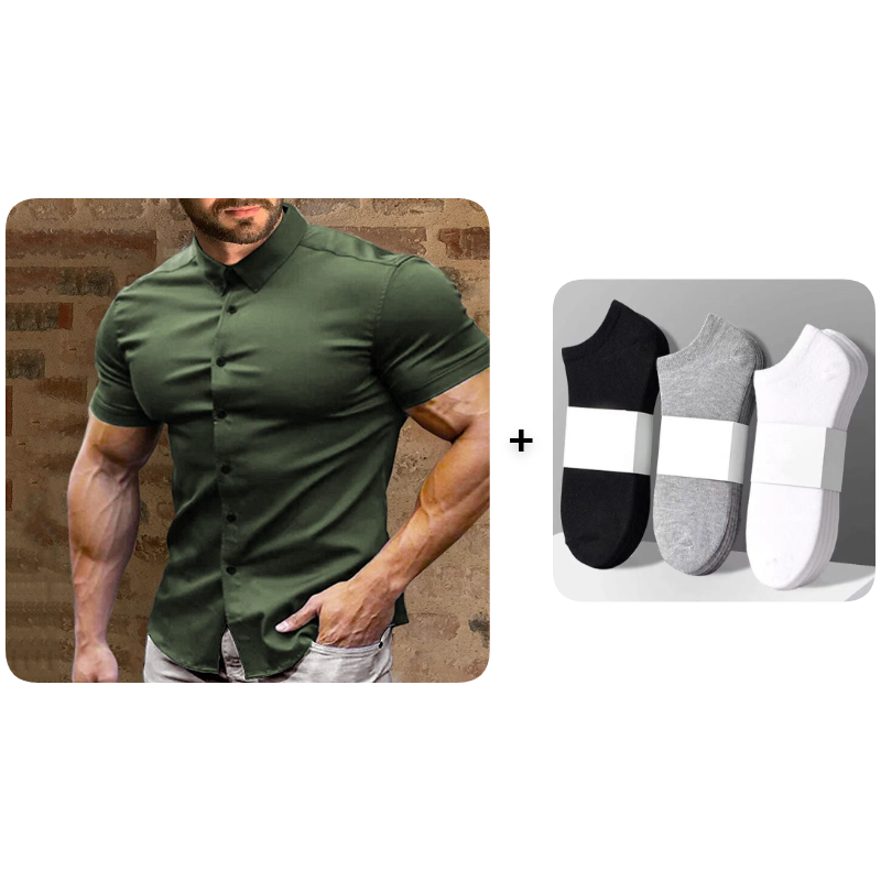 👔 50% DE RÉDUCTION ✨ Chemise homme infroissable & sans repassage – Tissu technique respirant, confort optimal – Style polyvalent pour le bureau & le quotidien – toujours impeccable sans effort ⚡