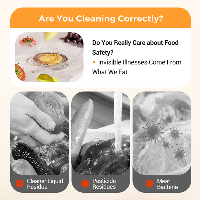 ⏳Spécial à durée limitée⏰Nettoyeur et purificateur d'aliments portable et étanche🍎🥬