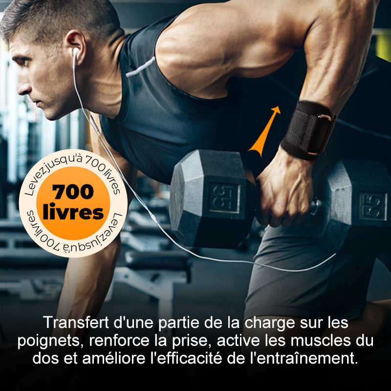 💎 50% DE RÉDUCTION ! 💎 Sangles de Poignet Robustes à Crochets pour Haltérophilie – Prise Ultrasécurisée, Confort Maximal & Support Musculaire Intensif