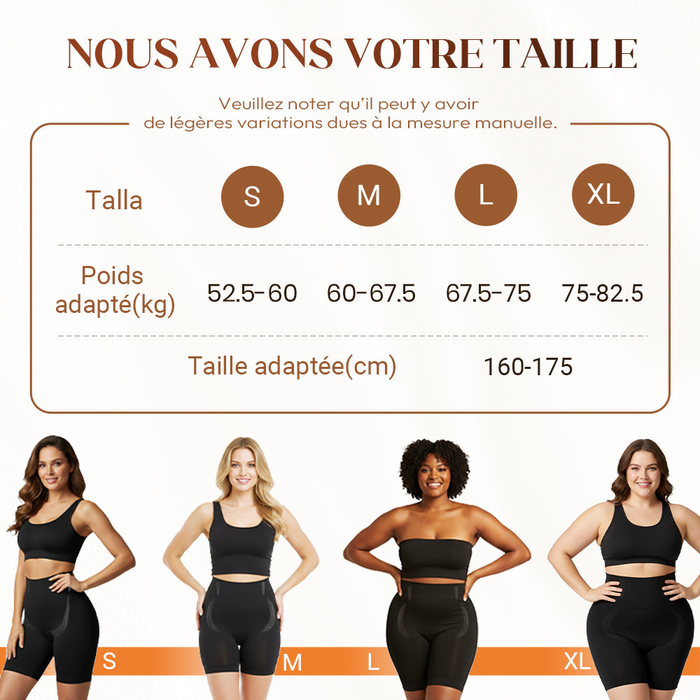 Short sculptant taille haute rehaussant les fesses