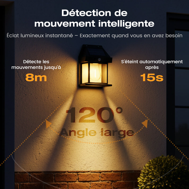 Offre spéciale Nouvel An : 50 % de réduction sur tout ! 🔥Applique murale solaire à détecteur de mouvement en tungstène