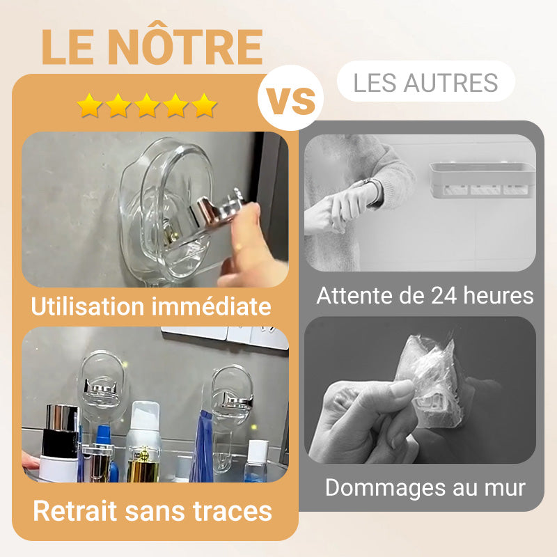 🔥Nouvelle mise à niveau 🍃Support de rangement à ventouse avec trou de drainage📢📢5 dernières heures : Grande vente⏰⏰