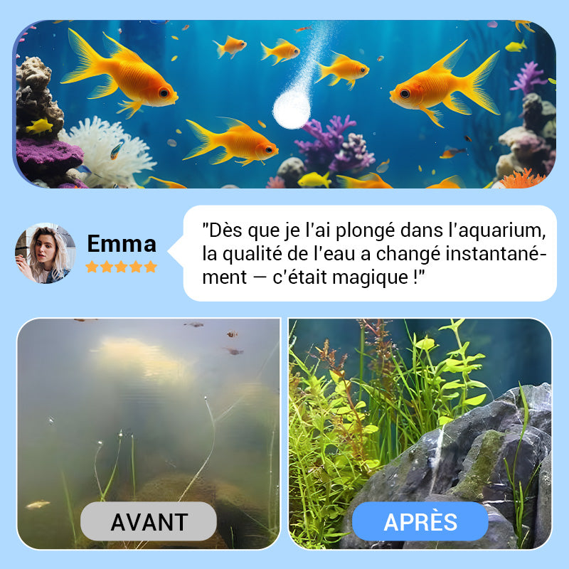 【📍Série pour Aquarium📍】Comprimé Puissant de Purification de l'Eau pour Aquarium