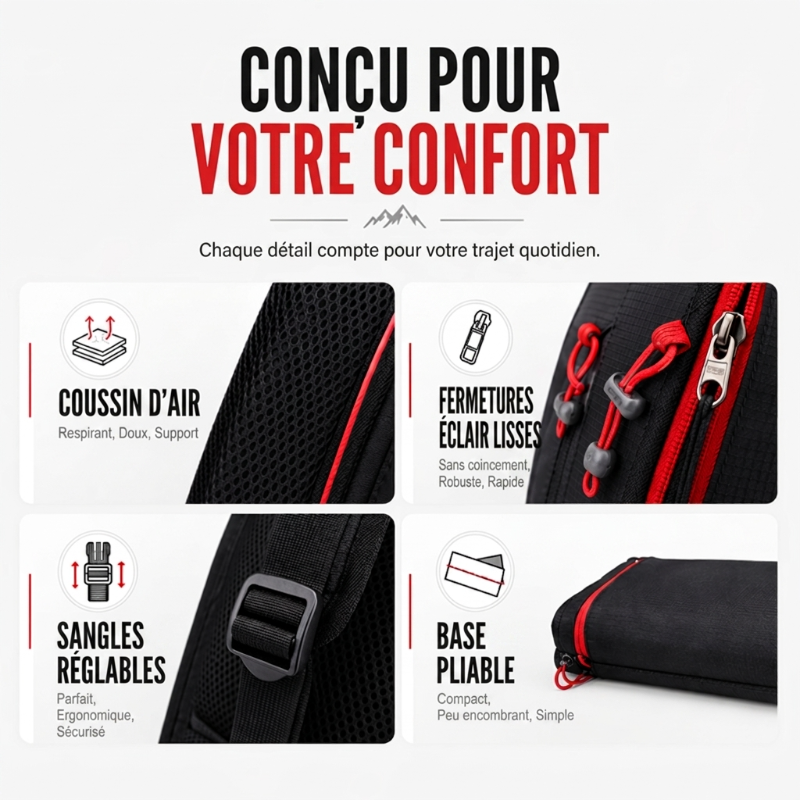 Sac à dos de camping pliable et étanche