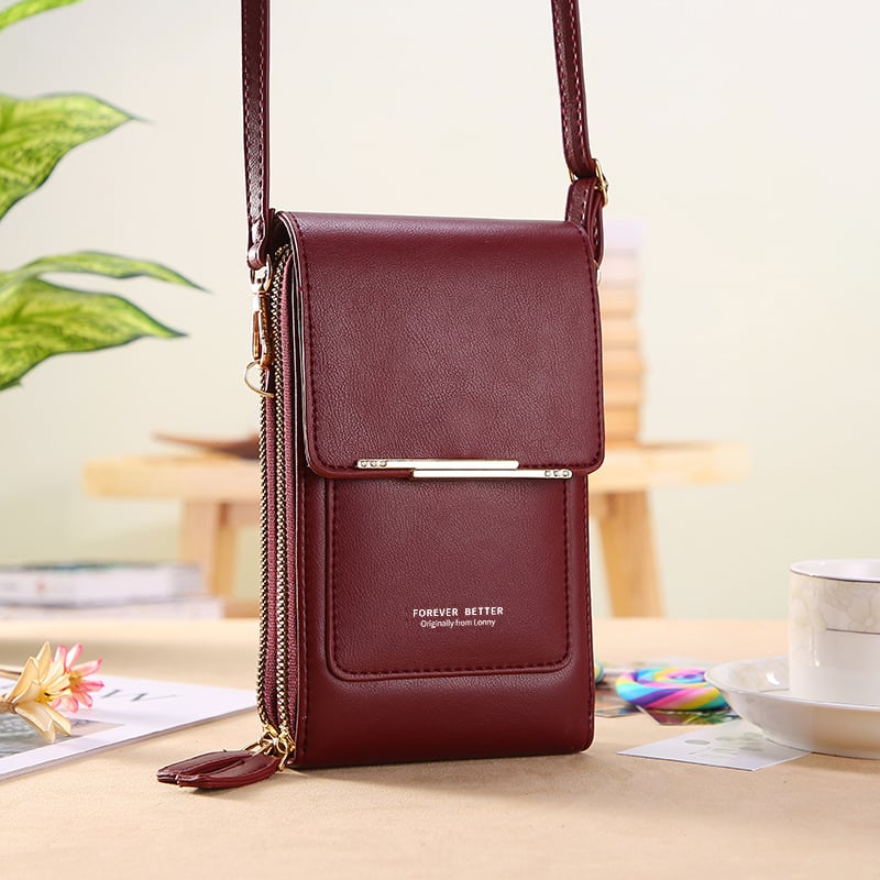 👜📱Sac bandoulière élégant pour téléphone portable pour femme avec fenêtre tactile