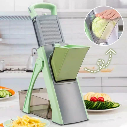 🥔 50% DE RÉDUCTION! 🔪 Mandoline de Cuisine Sécurisée – Tranches Multiples, Protection Doigts & Facile à Nettoyer 🥒