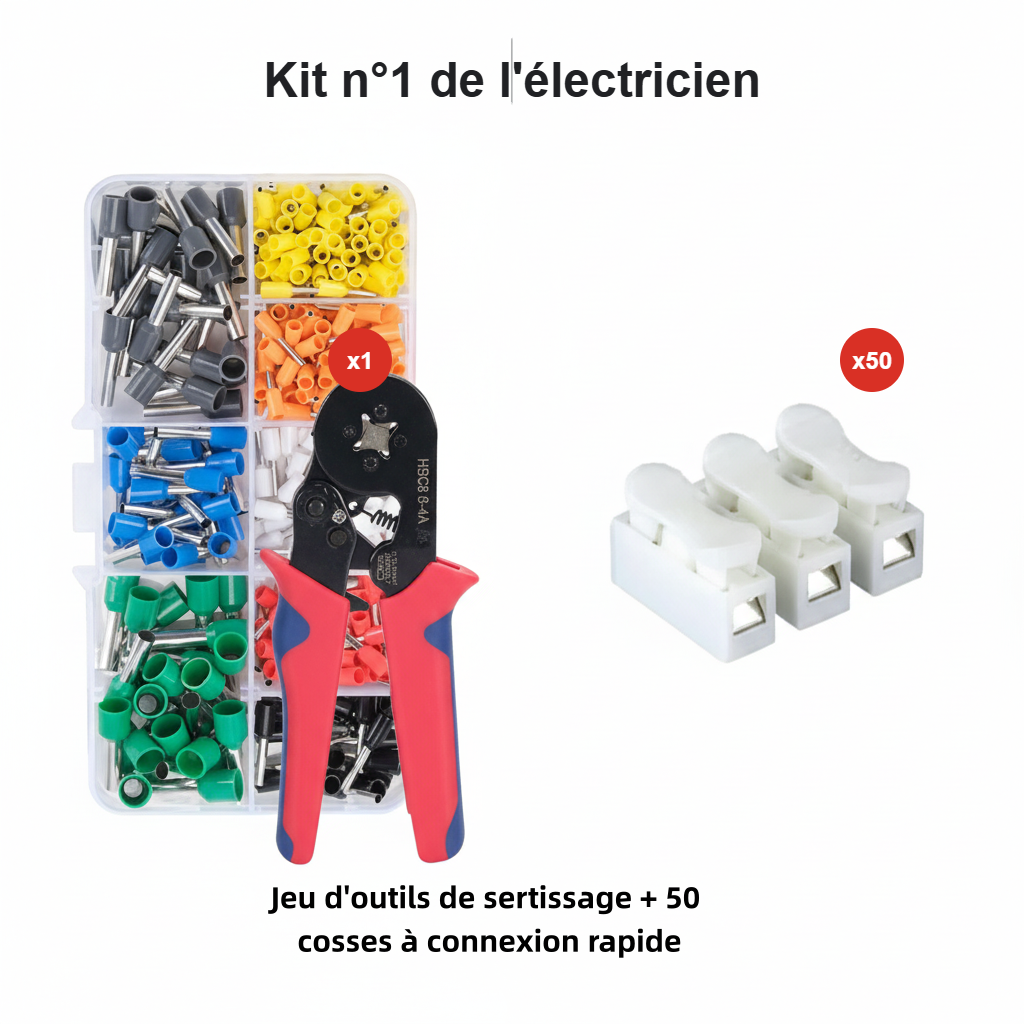 🔌 Kit de ferrules en fil de cuivre haute pureté | Étainées et ignifugées pour des connexions stables et durables | Code couleur pour une organisation facile des circuits | Lancement d'une méga mise à niveau de fin d'année 🚀✨